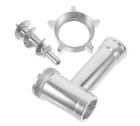 Zerodeko Tubo de Picadora de Carne Eléctrica de Aleación de Aluminio, Accesorio de Repuesto 3 Piezas (tres Vías, Tuerca, Tornillo), Herramienta para Rellenar Salchichas, Repuestos