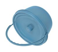 Zerodeko Urinario portátil de plástico, Orinal con Tapa, fácil de Limpiar, Azul, para cabecera de Cama y Uso en Viaje, para Adultos Mayores y Pacientes encamados