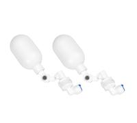 Zerodeko Válvula de Flotador Diseño de Conexión Rápida Control Preciso de Nivel 2 Piezas para Tanque de Agua de Plástico Blanco para Accesorios Agrícolas y Peceras