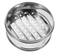 Zerodeko Vaporera de Acero Inoxidable sin Orejas para Snacks y Dumplings Fondo de Acero Grueso Fácil de Limpiar, Adecuado para Cocina y Uso Comercial