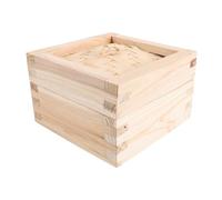 Zerodeko Vaporera Pequeña de Madera para Dim Sum y Dumplings con Tapa, Cesta Cuadrada de 15 Cm, Mantiene la Forma y Humedad, Adecuado para Cocina y Mesa