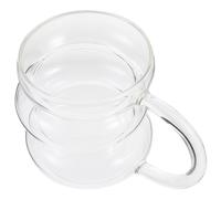 Zerodeko Vaso de Vidrio Ondulado Transparente, Taza Grande para Cerveza y Whisky, Resistente al Frío, Diseño Creativo para Hogar, Bar y Fiestas, Apto para Bebidas y Cócteles