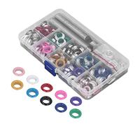 Zerodis 10 Mm Kit Ojales Aplicación de Metal Colorido Instalación Simple para Ojos de Cuero con Caja de Plástico para Carpa de Cortina