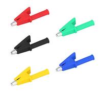 Zerodis 10 Piezas Clamp/Holder Aislado Completo, Jack HV Test HV Test Clamps Electrical Clamps, 30A 1000V, 5 Colores, Fuerza de Sujeción Fuerte para Multímetro