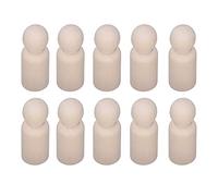 Zerodis 10 Piezas de Muñecas de Madera con Clavija, Cuerpos de Muñecas sin Terminar, Madera Dura Lisa Pulida, Estatua de Personas, Juguetes Educativos de Aprendizaje para Decoración del (marioneta