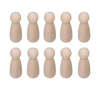 Zerodis 10 Piezas de Muñecas de Madera con Clavija, Cuerpos de Muñecas sin Terminar, Madera Dura Lisa Pulida, Estatua de Personas, Juguetes Educativos de Aprendizaje para Decoración del (marioneta