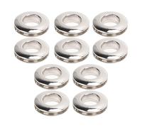 Zerodis 10 Piezas de Zapatos de Metal de Metal Kit de Zapatos Ojales de Botas para Cinturones de Cuero Reparación de Bolsos con Material de Aleación Fuerte Instalación Fácil (SILVER)