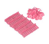 Zerodis 100 Etiquetas Numeradas para las Orejas de Ganado, Material PP de Primera Calidad, Resistente Al Desgaste, Flexible, Ligero, con 100 Pines para Etiquetas para las Orejas, para (PINK)