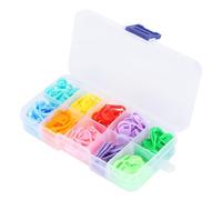 Zerodis 100 Uds Marcador de Punto de Tejer Contador de Clamp/Holder de Aguja de Plástico con Caja de Almacenamiento 10 Colores para Manualidades y Proyectos de Bricolaje