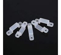 Zerodis 100 Unidades Translucence Silicona Soporte de Montaje para LED Luces de Tira, Clips Fijadores Flexibles de Montaje para Fijación LED Franja Luces 3528 5050 1210(10mm)