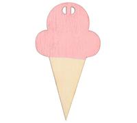 Zerodis 10Unids Guirnalda Cono de Helado De Madera Colgando para decoración de Apartamento Dormitorio Sala de Estar Art Party Telón de Fondo Decoración(Pink)