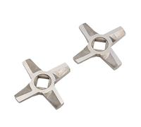 Zerodis 2 Cuchillas para Picadora de Carne, de Acero Inoxidable, con Diseño de Corte Eficiente, Compatibles con Varias Marcas de Picadoras de Carne de Cuchilla plana.