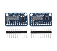 Zerodis 2 Juegos de Convertidores Analógicos a Digitales de 16 Bits y 4 Canales, Placa de Desarrollo ADC de Interfaz I2C con Amplificador de Ganancia Programable