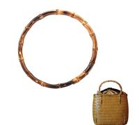 Zerodis 2 piezas de bambú asas bolso mango para artesanía madera redonda forma bambú madera forma redonda mango de bambú