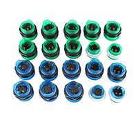 Zerodis 20 Botones Iluminados LED, 2 Joysticks con Kit Codificador USB, Juego Completo de Piezas de Juego DIY para PC Pi MAME Retro Gaming