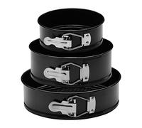 Zerodis 3 PCS Bandeja para Tarta de Queso, No Estilón Simple Demould Metal Molde para Hornear Sellado Seller Poss Máquel de Disipación de Calor de Calor para Cocinar para Cocinar en el