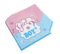 Zerodis 32pcs Modelos de Servilletas de Chicas de Hermosas Toallas de Papel para Artículos para la Fiesta del bebé, Hermosas Decoraciones de Divulgación de Género