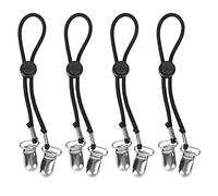 Zerodis 4 Uds., Correas para sábanas, Correas, Ajustables, elásticas, Antideslizantes, sábanas para Cama de bebé, Sujetadores para Cochecito, Tirantes, Correas, Pinzas(Negro)