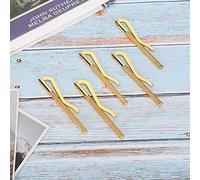 Zerodis 5 Pcs Clamp/Holder de Dinero, Expandir Espacio de Billetera de Metal Portátil Billetera Resorte de Bolsillo Frontal Estable, Diseño Simple con Alta Dureza, (Gold)