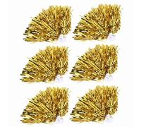 Zerodis 6 Piezas Pompones de Animación, Pulsera Flor, 7 Colores (Gold)