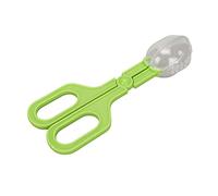 Zerodis Abrazadera de Alimentación para Reptiles con de Tijera ABS, Pinzas para Recoger Excrementos para Gecko, Lagarto, Herramienta de Limpieza de Jaula de Dragón Barbudo (Green)