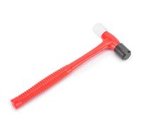 Zerodis Accesorios de Herramientas Ornamentales Herramienta de Plástico de Doble Cabeza para Hacer Joyas con Rojo Ergonómico y Ranuras Antideslizantes Mini Martillo de Joyería