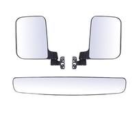 Zerodis Accesorios para Carritos de Espejos Plegables Ajustables sin Instalación de Taladro con Vidrio HD para Ezgo Tubos de 0,75 1 1,25 Pulgadas Espejos Laterales para Carrito