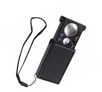 Zerodis Accesorios para Herramientas de Reloj Lente Acrílica con Luz LED Aumento Portátil de 30X 60X para Tasación de Joyas con Diseño Retráctil para Sellos Electrónica Joyeros Lupa