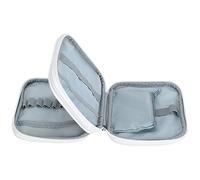 Zerodis Accesorios para Herramientas de Tejer Organizador de Cremallera de Tela con Bolsillos para Viajes Ideal para Tejer en Casa o Mientras Viaja Estuche para Agujas de Crochet Oxford