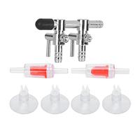 Zerodis Accesorios para Peceras Válvula de Retención Control de Flujo de Pecera de 2 Vías Calve con Ventosa Volumen de Aire Ajustable a Prueba de Fugas para Peces Accesorios de Bomba de Acuario Aire