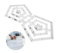 Zerodis Acryl -Ouble -Heing Sagon Couwilt Herrscher Herramientas de Costura Transparentes Sostenibles para Amantes del Bricolaje de la Mancha