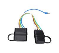 Zerodis Adaptador de Remolque Plano de 4 Vías a 5 Vías, Cable de Reversa | Iluminación inversa para embarque marino, bloqueo de freno hidráulico, tapas de terminales selladas, arnés flexible para