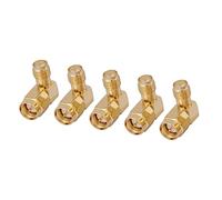 Zerodis Adaptador SMA Macho a Hembra de 5 Piezas, Juego de Conectores Coaxiales RF de ángulo Recto de 90 Grados, Adecuado para Equipos de Microondas, de Comunicación Digital