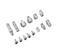 Zerodis Adaptadores de Aerógrafo de 14 Piezas, Accesorios de Acero Inoxidable, Liberación Rápida con 1/8 de Pulgada y 1/4 Macho Hembra para Artistas y Uso Industrial