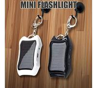 Zerodis Adaptadores Llavero Banco de Energía con Linterna LED Batería de 1200 Mah para Actividades Al Aire Libre Teléfono de Emergencia Portátil (White)