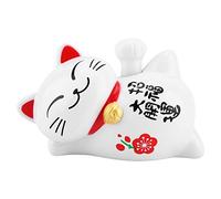 Zerodis Adorable armazón para Gato de Fortuna con diseño de Gato de la Suerte Funciona con energía Solar decoración de Accesorios para Coche
