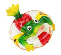 Zerodis Adorno de Estanque de Ranas, Estatua Flotante de Resina para Jardín con Anillo de Natación, Estatuilla Que No Destiñe para Estatuilla de Patio de Casa (Rana de Anillo de natación)