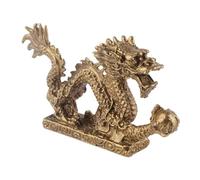 Zerodis Adornos de Feng Shui, Artesanía en Casa, Oficina, Latón, Dragón de Buena Suerte, Estatua de Dragón Chino