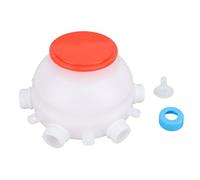 Zerodis Alimentador de Suministros para Cría de Ganado Botella de 2,5 L con 6 Tetinas Diseño Redondo PP Engrosado para Corderos Lechones Vacas Alimentación de Granja Alimentador de Leche de Cordero