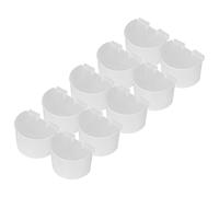 Zerodis Aves de Corral, Ganado, Vasos Colgantes para Pájaros, Vasos de Plástico para Alimentación de Pájaros, Diseño Semicircular, Fácil de Colgar para Palomas, Loros, Cacatúas, Conures, Canarios, (L)