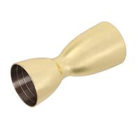 Zerodis Bar Restaurante Taza Medidora de Acero Inoxidable para Camareros Jigger Dual Ergonómico Herramienta Perfecta para Bar en Casa y Cóctel de Mixología Jigger Doble (Chapado en oro)