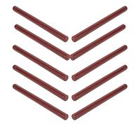 Zerodis Barras de Cera de Sellado Multicolor, 10 Unidades, Laca Redonda a Fuego para Sobres, Bodas, Fiestas (rojo oscuro)