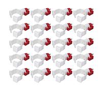Zerodis Bebedero para Aves de Corral de Acero Inoxidable con Tetinas de Bebedero para Pollos 20 Piezas con Válvula de Plástico para Beber Pollo, Pato y Pájaro