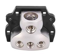 Zerodis Bloque de Distribución de Energía Divisor de Audio para Automóvil, Soporte de Fusible de Aleación de Zinc para Amplificador de 3 Vías, Ideal para Aplicaciones Automotrices y de Barcos