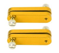 Zerodis Bloque de Posicionamiento de Regla, 2 Piezas de Valla de Tope Ajustable de Aleación de Aluminio para Carpintería, con Superficie Anodizada para Mayor Durabilidad, Compatible con (GOLD)