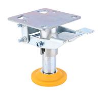 Zerodis Bloqueo de Piso, Freno de Carro Bloqueo de Piso Ajustable Tope de Carro Hierro de Alta Dureza Galvanizado Rodamiento de 100 Kg para Muebles Equipos Talleres y Garajes (X-75-32-3)