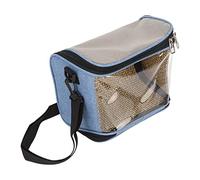 Zerodis Bolsa de transporte para periquitos, jaula de viaje transparente, portátil y ligera, transpirable, para cacatúas (azul)