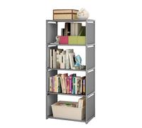 Zerodis Bolsas de Almacenamiento Estante de Almacenamiento Independiente de Acero para Dormitorio y Sala de Estar Estantería Personalizable con Estantes Ajustables 49.21x16.14in Librería Estrecha de