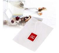 Zerodis Bolsas de té Vacías Transparentes de Nailon con Cordón, 100 Unidades, 6,5x8 Pulgadas, Filtro Colador de Hierbas de Hojas Sueltas, Infusor de té