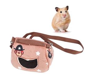Zerodis Bolso Portador de Mascotas, Portador de Hámster de Hámster Saliente Lavable Lavable Portador de Mascotas Portátiles con Ventana de Forma de Azaña para (M 8.5 x 6.5 x 1.6in)